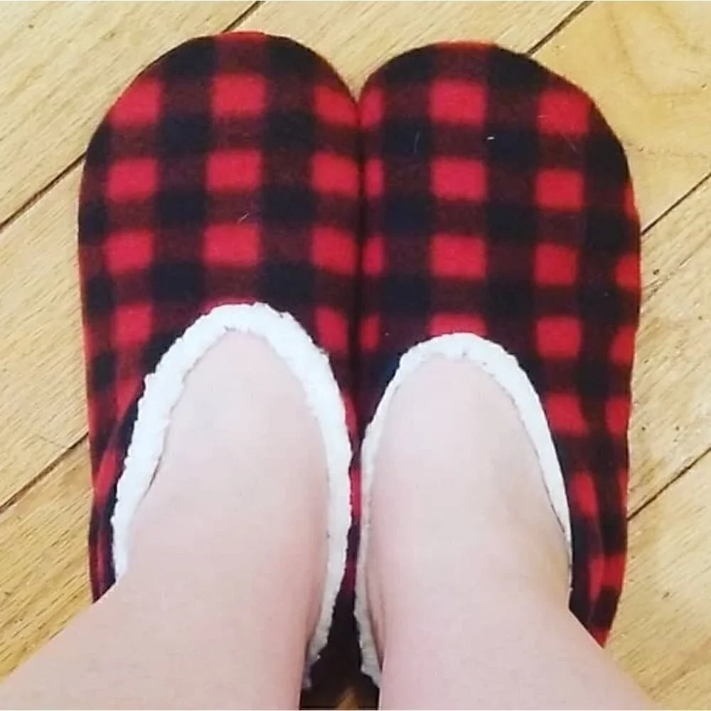 Checkered Print So soft Sock Booties